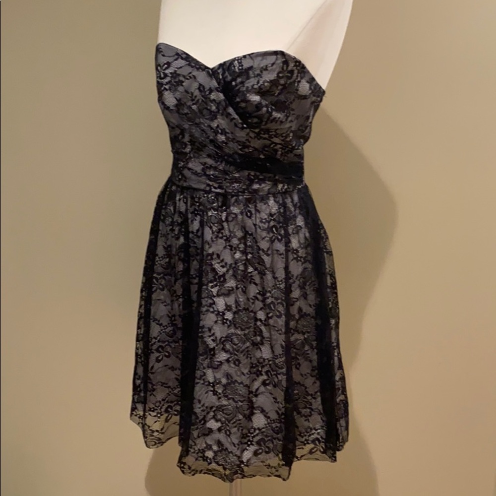 NEW Alfred Angelo cocktail dress black lace 8